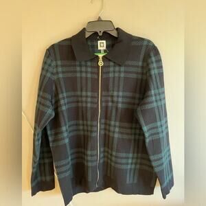 ANN KLIEN WOMENS FULL ZIP JACKET SWEATER SIZE L NWT